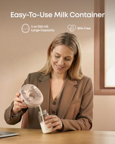 Image of eufy Security Wearable Breast Pump S2 /S2 Pro, 5oz Milk Container (2-Pack) | Pump Replacement Parts: BPA-Free, Reusable, Collects Up to 5 oz (150ml) Each, Compatible with S2 /S2 Pro
