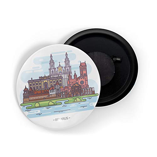 dhcrafts Fridge Magnet White Color Belarus Glossy Finish Design Pack of 1