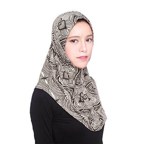 Preisvergleich Produktbild Kviklo Islamic Vollständige Abdeckung Hat für Damen Muslimischer Hijab-Turban Kopftuchmütze (Kaffee)