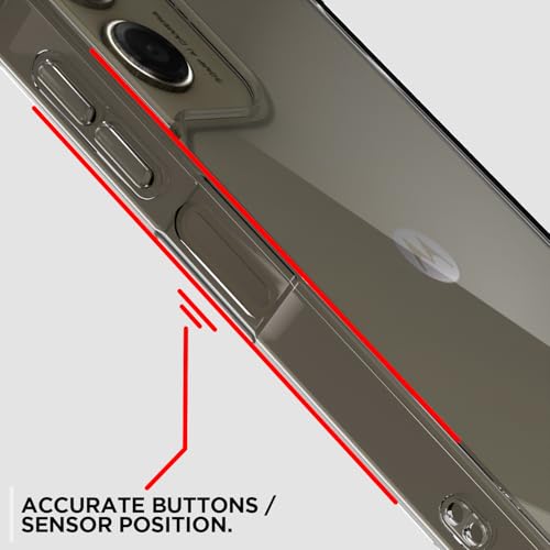 Image of Amazon Basics Back Cover for Motorola Moto G06 Power PC + TPU Clear Transparent Raised Edges Shockproof Protective Phone Bumper Case (Transparent)