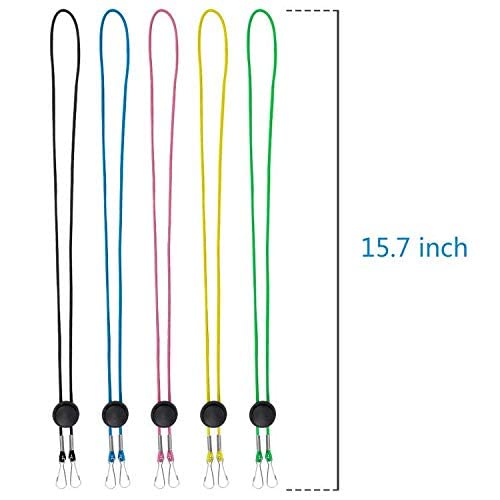 Face Mask Lanyards TOOVREN 5 PCS Adjustable Length Lanyard for mask, Mask Lanyard for Women and Men Around Neck, Mask Holders Around Neck for Kids Can Handy Safety Rest Ear and Release Hands