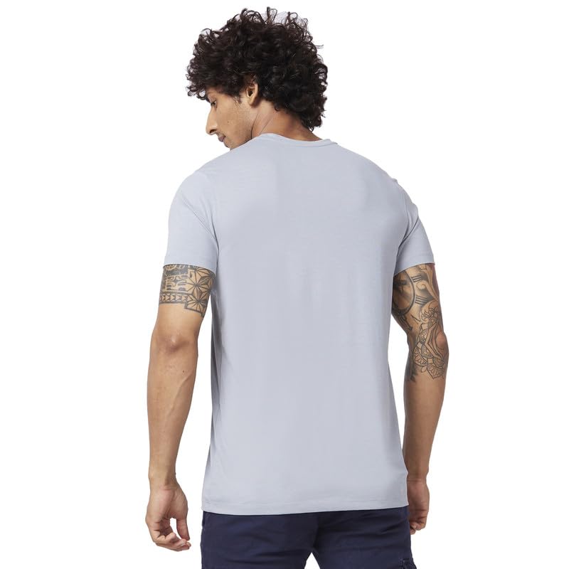 Image of Spykar Men's Slim Fit Round Neck Half Sleeve Printed Casual T-Shirt