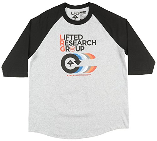 LRG Men's Research Collection Lifted Crew Baseball T-Shirt