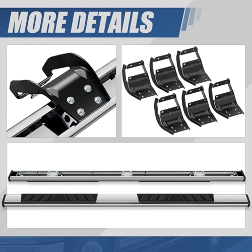 Estribos laterales cromados para Ford F-150 2015-2022 miniatura 6