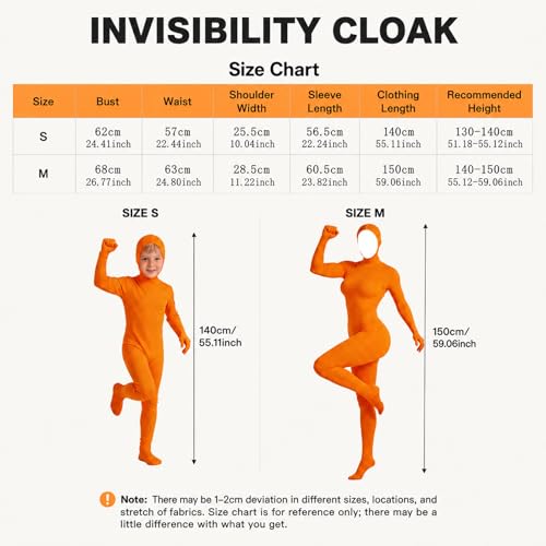QingWing Orange Karneval Kostüm, Allgemein Open Face Cosplay Jumpsuit, 150cm Ganzkörperanzug Herren Damen Halloween für Party Halloween Weihnachten Anime Bühnen Performance Karneval Orange Outfit