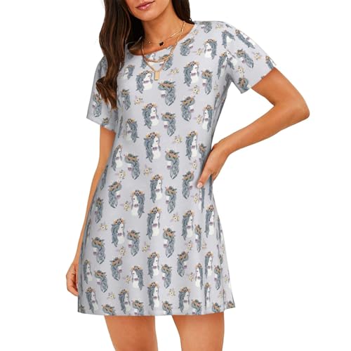 Chemise de nuit respirante en maille fraîche pour nuits d'été