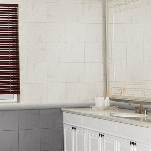 Greymond Floor Transition Strip - Self-Adhesive PVC Trim for Carpet to Flooring, Threshold Gap Cover