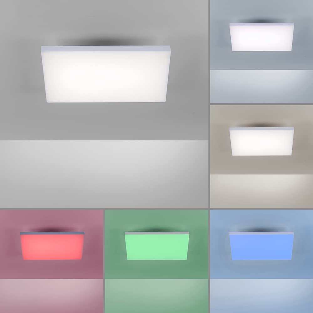 Deckenleuchte RGB Farbwechsel dimmbar Dsmarthome warmweiss - kaltweiss | Q-Frameless, Smart-Home, RGB-Farbwechsel, dimmbar, Alexa kompatibel, warmweiss-kaltweiss Temperatursteuerung
