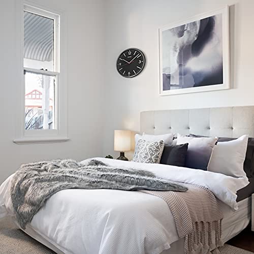 Seiko 12 Inch Sano Wall Clock, Metallic Black #TOP5