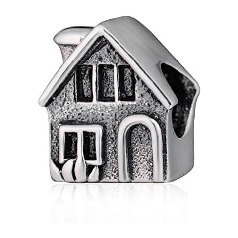 House Charm 925 Sterling Silver Home Charm Family Charm Love Charm Anniversary Charm for Pandora Charm Bracelet (A) Cover