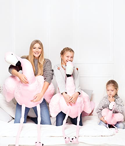 Lifestyle & More XXL Flamingo Plüschtier Kuscheltier 120 cm groß kuschelig weich
