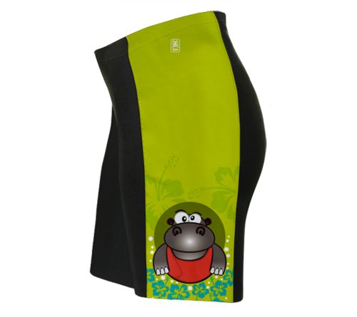 ScudoPro Flowery Hippo Cycling Shorts for Men - Size 4XL Black