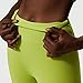 WEALTHY73 Women's Textured Threaded High Waist Yoga Pants Sports Running Tight Cropped Pants Fitness Widening Trousers Soft Perspiration Slim,Green,L(Length93CM)