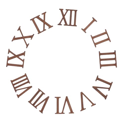 KAILIKETIY 12個入り壁掛け時計用実木ローマ数字キット マルデ で や オ の装飾
