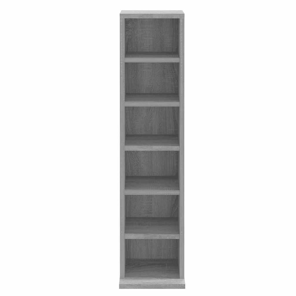 Armadietto CD per raccolta musicale in legno per CD, 21 x 20 x 88 cm, grigio