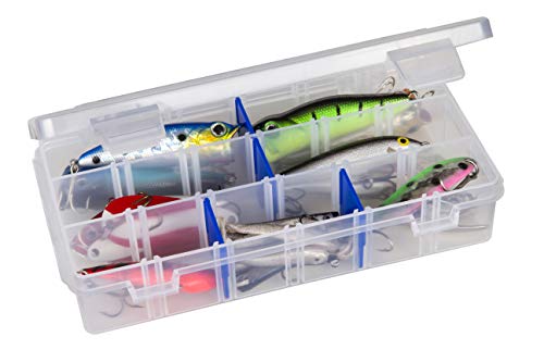 Flambeau Outdoors 2003 Tuff Tainer, Fishing Tray, Includes [15] Zerust Dividers, 18 Compartments, Blue, Transparent white