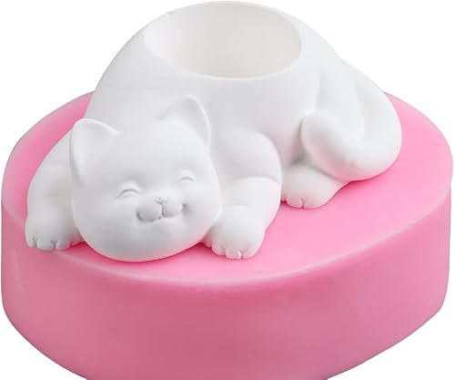 Miniatura 2 de Moldes de silicona, moldes para macetas suculentas de cactus de gato, moldes de silicona para cupcakes, moldes de gelatina de jabón, pasteles hechos