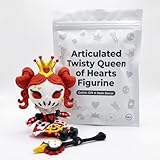 Articulated Twisty Queen of Hearts Collectible Figurine - Gothic Fantasy Desk Decor with Detailed Design for Unique Art Display - 3D Printed in Canada