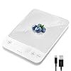 Etekcity Food Kitchen Scale, 22lb Digital Weight Scale Grams and Ounces Rechargeable Waterproof Tool for Weight Loss, Cooking, Baking, Meat, Bread, Large 0.05oz/1g Accuracy