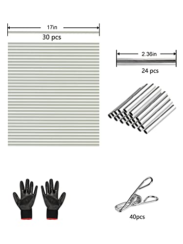 Fuuner Garden Hoops, 6 Sets of 7ft Long Garden Hoops for Raised Beds Hoop, Fiberglass Support Hoops Frame, 30pcs Garden Hoops for Row Cover - Image 3