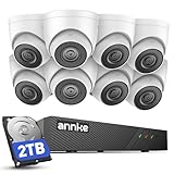 ANNKE 5MP Überwachungskamera Aussen Set, 8CH Videoüberwachung mit 8X 3K PoE IP Kamera und 2TB HDD...
