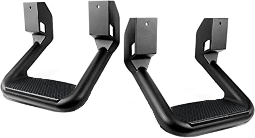 DEONG Universal Side Step, Aluminum Alloy Truck Side Step Set, Fits for Most Pickups and SUV's, Black