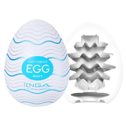 TENGA テンガ エッグ ウェイビー サイズフリー 男女兼用 使い捨て ローション付き - 画像1