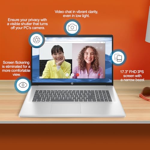 Image of HP 17 inch Laptop, 17.3 inch FHD IPS Display, AMD Ryzen 5 (Beats i7-11370H), AMD Radeon Graphics, 64 GB RAM, 2 TB SSD, Wi-Fi 6, Webcam, Long Battery Life, Business & Student, Win 11 Pro, RH-Acccessories