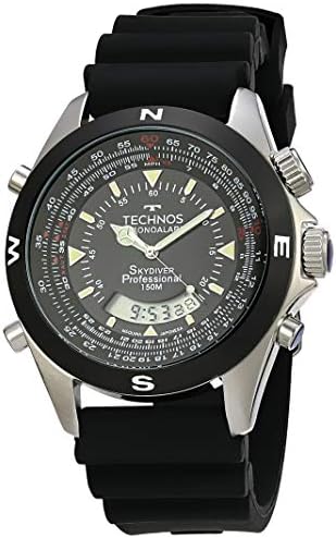 Relógio Technos, Pulseira de Plástico, Masculino Preta T20561/8K