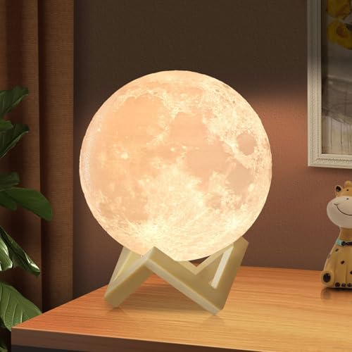 ACED Lampe lune 3D Lampe de lune 2024 Mise à niveau 16 Couleur Distant/Contrôle tactile Cadeaux pour les filles Femmes Petite amie Garçon Diamètre