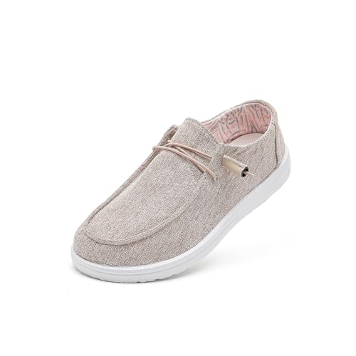 Image of betyswear Womens Loafers Women Shoes Casual Slip-On Canvas Shoes Breathable Lightweight Boat Shoes for Women