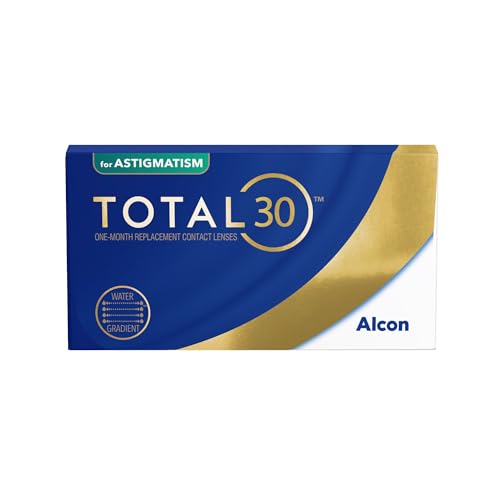 TOTAL30 for Astigmatism lenti a contatto mensili | 3 lenti | BC 8.6 mm | DIA 14.5 mm | CYL 1.25 | asse 90 | -01.75 diottrie