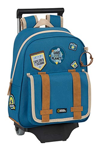 Safta Mochila 609 con Carro 705 Reciclable National Geographic Explorer  280x100x340mm