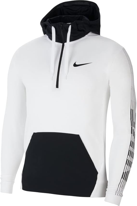 Nike ナイキ メンズ パーカー Dri Fit ドライフィット プルオーバー ハーフジップ フリース スウェット トレーニングパーカー ブラック ホワイト Ct8471 100 国内正規品 Xl 胸囲103 109cm 参考身長176 185cm パーカー 通販