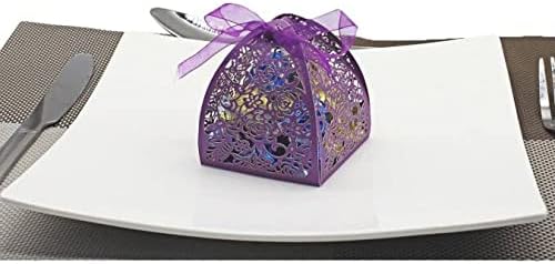 Miniatura 2 de KPOSIYA - 70 Cajas para dulces, cortadas con láser, 2.5 x 2.5 x 3.1pulgadas, cajas de regalo para despedidas de soltera, cumpleaños o boda