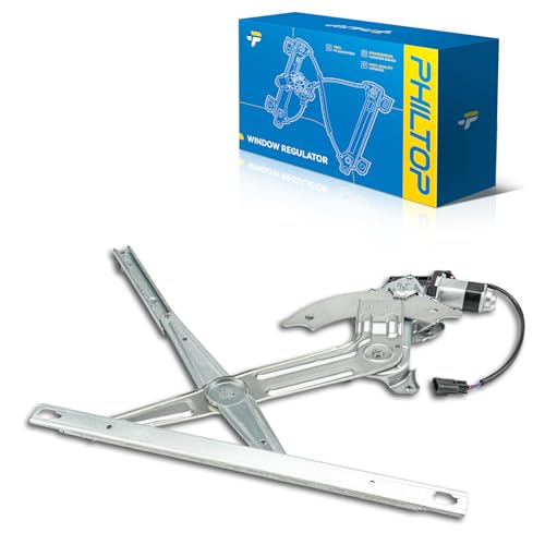 Image of PHILTO P741-422 Front Left Driver Side Power Window Regulator and Motor Assembly Compatible with Dodge Model, Ram 1500, Ram 2500, Ram 3500, Ram 4500, Ram 5500, Bullet 45, Bullet 55,2 Pins