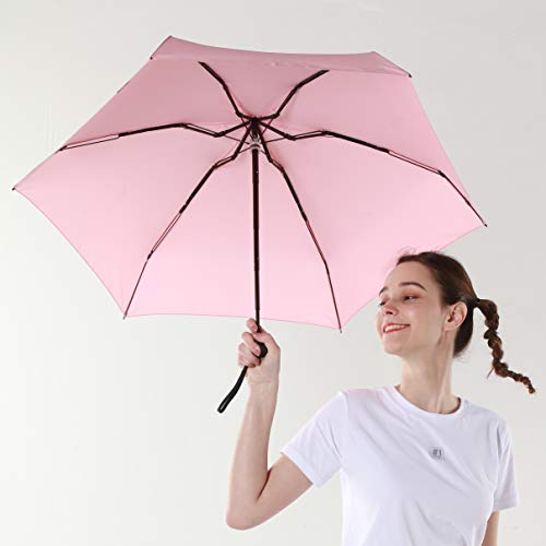 Rumbrella Mini Umbrella, Teflon Purse Umbrella With 99% Uv Protection Travel Umbrella, Light Pink #TOP1