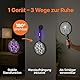 RAPIZZ Elektrische Fliegenklatsche Extra Stark - 3in1 Funktion & Gratis Mückenklatsche I Elektrischer Fliegenfänger Aufladbar Fliegenfalle elektrisch I Mückenschläger Electric fly swatter Mosquito Bat
