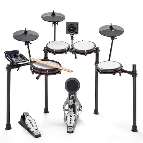 Alesis Nitro Max et Amp - Batterie Électronique avec Pads en Maille, Caisse Claire 10