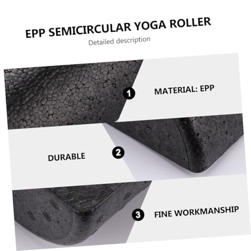 Luxshiny 2 piezas de rodillos de masaje musculares de alta densidad EPP para yoga, columna semi-cilíndrica de espuma adecuada para pilates y terapia miniatura 7