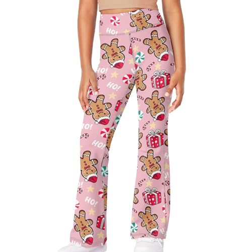Image of Girls Flare Leggings Cute Bell Bottoms for Teen Girls Wide Leg Sweatpants for 5-14 T
