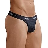 Clever Moda Thong Mesh Black Men's Underwear (XL)