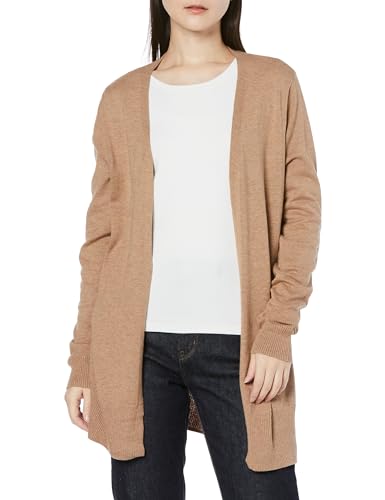 [Amazon Essentials] カーディガン ニット ライトウエイト 前開き レディース ヘザーキャメル 2XLのサムネイル