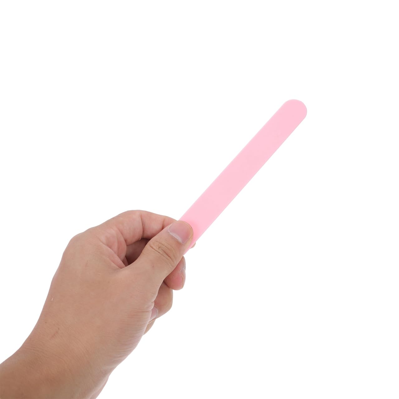 Lot de 25 abaisse-langues en plastique pour travaux manuels, spatules à la bouche - Rose