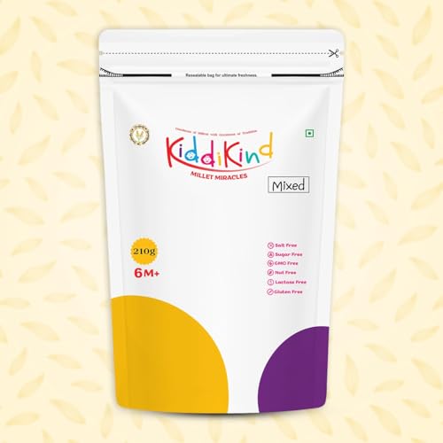 Image of Kiddikind Millet Miracles Mixed 210 gm, Healthy Wholesome Food, No Added Sugar No Salt, GMO Free, Gluten Free