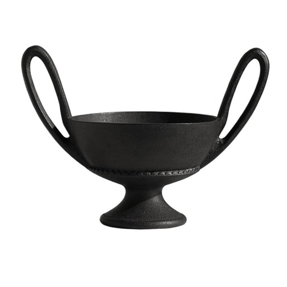 Cuenco decorativo para servir en resina negra mate con acabados de alta gama para salón