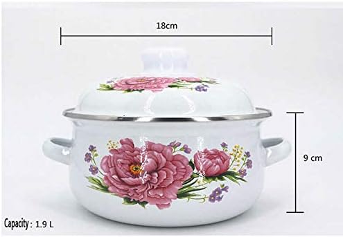 Soup Pot Stew Three-piece Enamel Thickening Pan Hot Boiling for Hotpot
