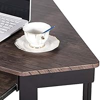 Amazon.co.jp: VECELO コーナーデスク ラック付き(A4対応) コンパクト