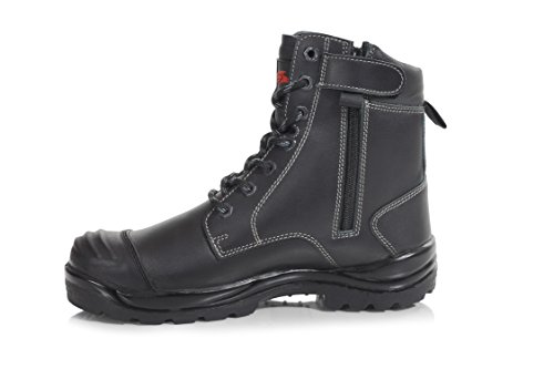Perf PB15CZ DDR S3 SRC Safety Combat Boot C/W Cap + Zip, Black, 6 UK (39 EU)