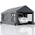 VEVOR Carport 12'x20' Portable Garage, Extra Large Car Port Canopy with Roll-up Ventilated Windows, Removable Sidewalls, Waterproof UV Resistant All-Season Tarp for SUV, Truck, Pickup, Boat